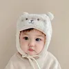 Cartoon Baby Ear Protection Hat Winter Thick Lamb Fleece Earmuffs Cap for Infant Boy Girl Cute Bear Warm Plush Toddler Beanies 4