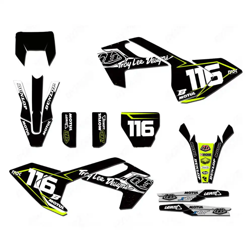 Custom number name Motorcycle Fairing Sticker graphics Background