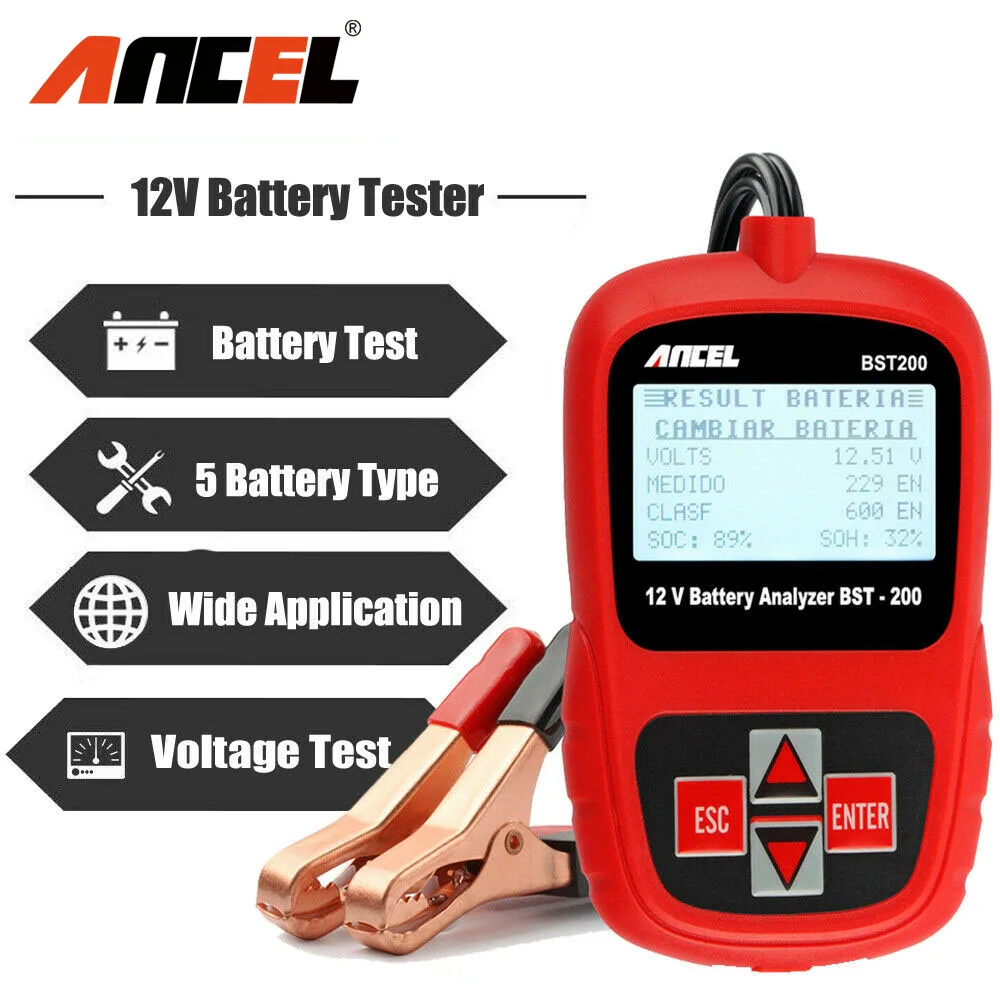 Ancel Bst200 Car Battery Tester 12v 1100cca Professional Battery