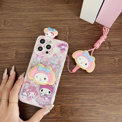 Sanrio 3D Cartoon Kitty Melody Phone Holder Case with Lanyard Cover for Honor X8c (B972)