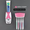 2PCS Automatic Toothpaste Dispenser Dust-proof Toothbrush Holder Wall Mount Bathroom Accessories Set Squeezer 5
