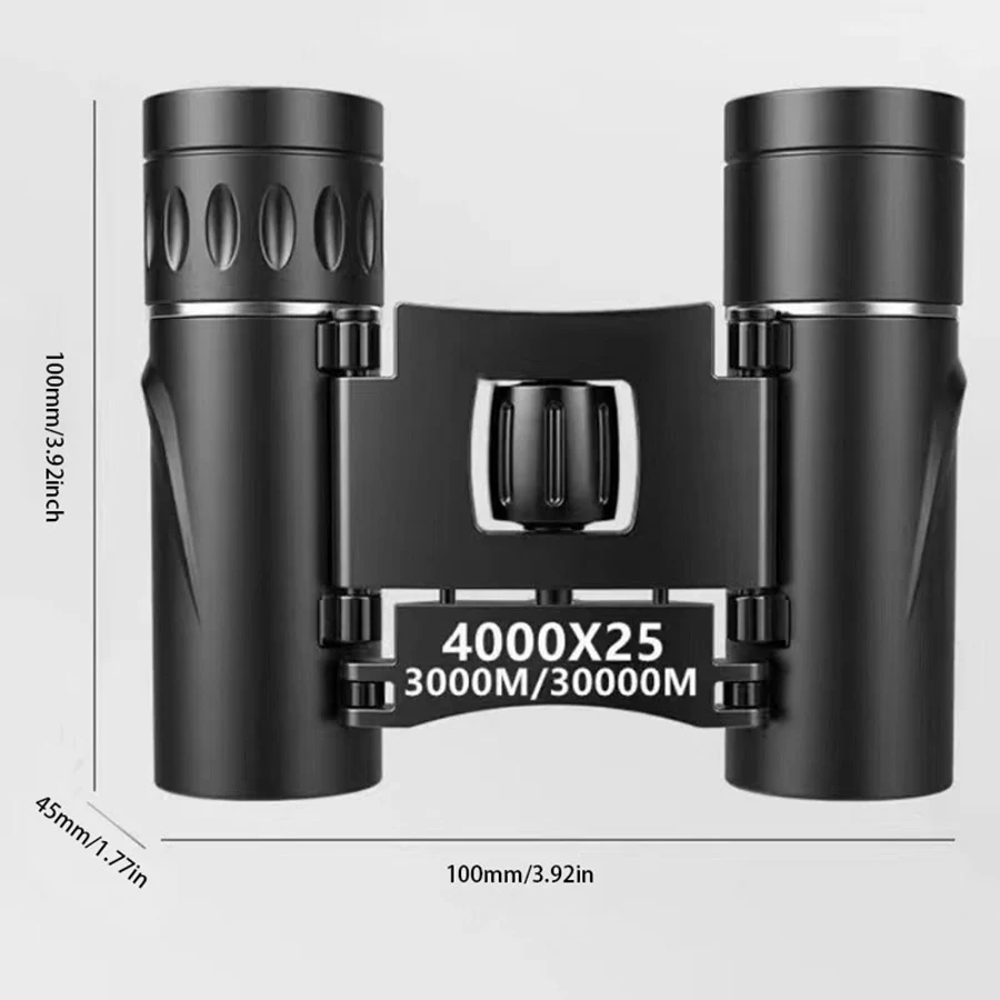 조류 관찰 사냥 캠핑 하이킹용 휴대용 쌍안경, Bak4 프리즘, IPX4 방수 FMC 코팅, 4000x25 망원경