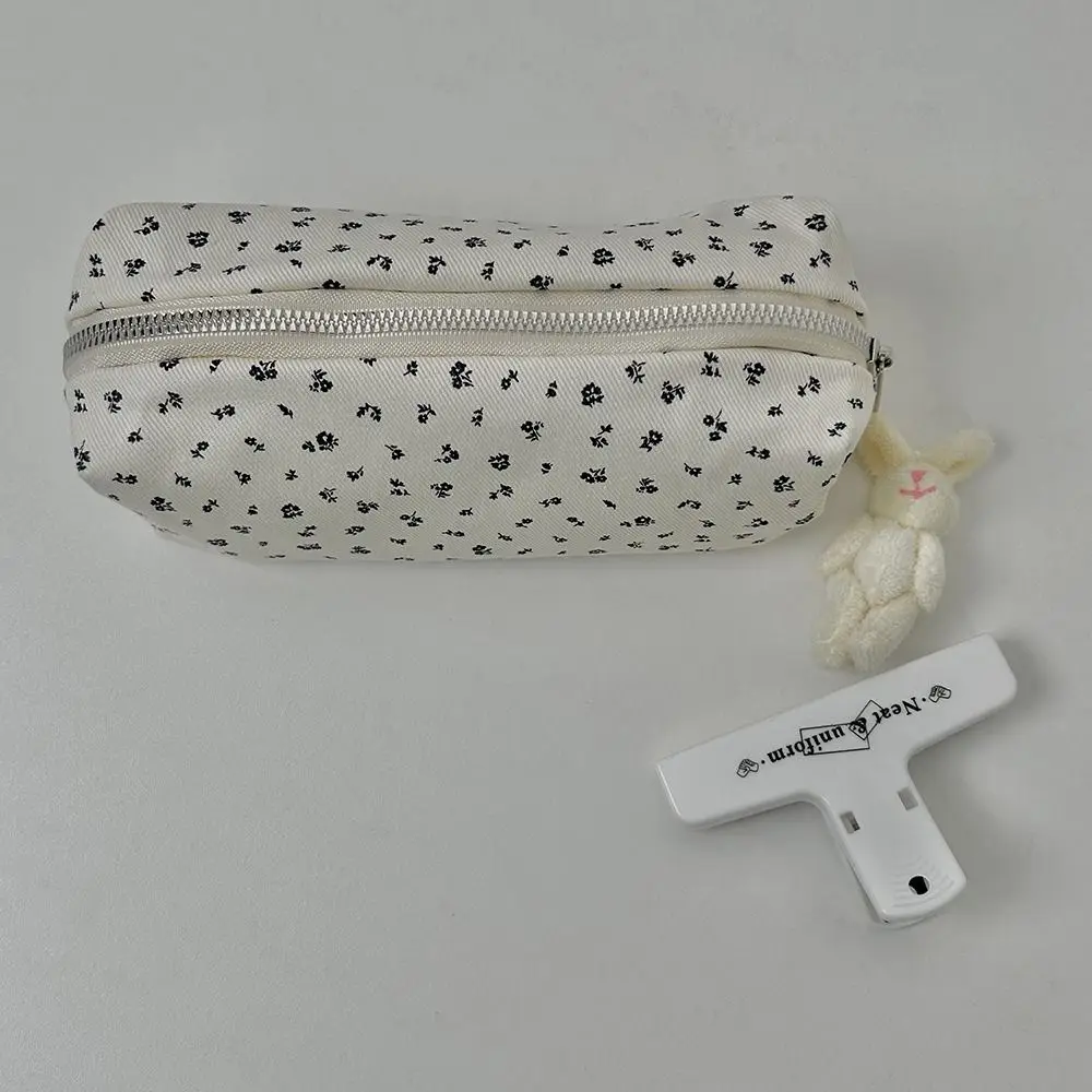 INS Floral Print Pen Bag Large Capacity Multifunctional Pencil Case Stationery Organizer Students 2