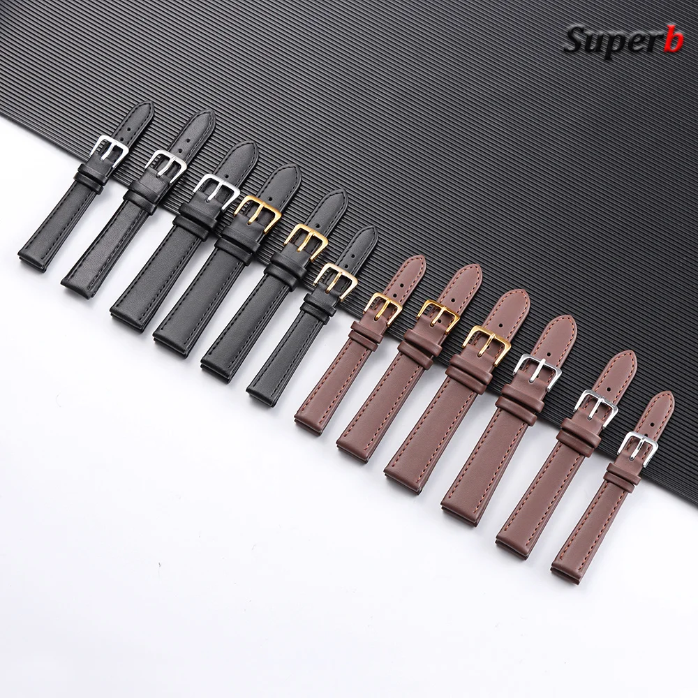 Elegant PU Leather Waterproof Watch Strap - Soft, Universal Sport Bracelet