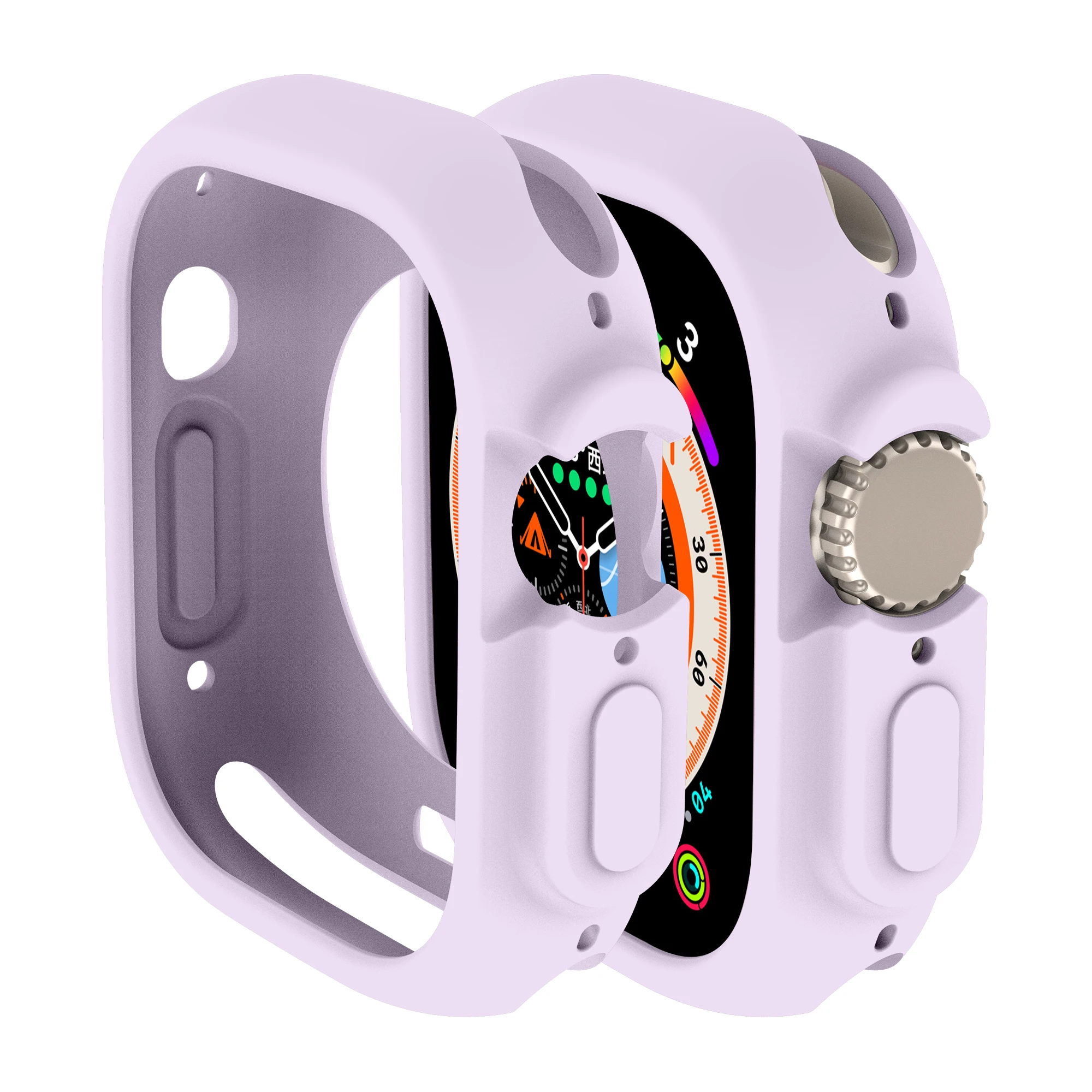 Candy-Colored TPU Protective Bumper for Smartwatch 49mm - Vibrant Accessories Collection