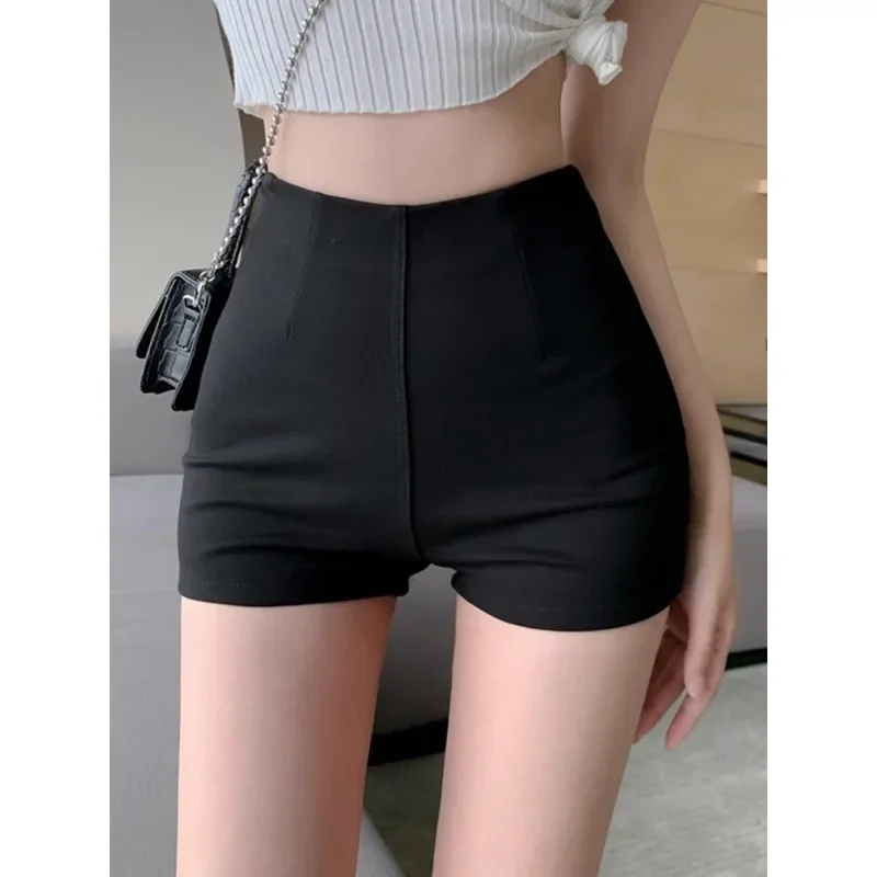 흑인 여성 봄 여름 겉옷 노출 방지 안전 강화 반바지 작은 검은 바지 속옷 사라지는 반바지