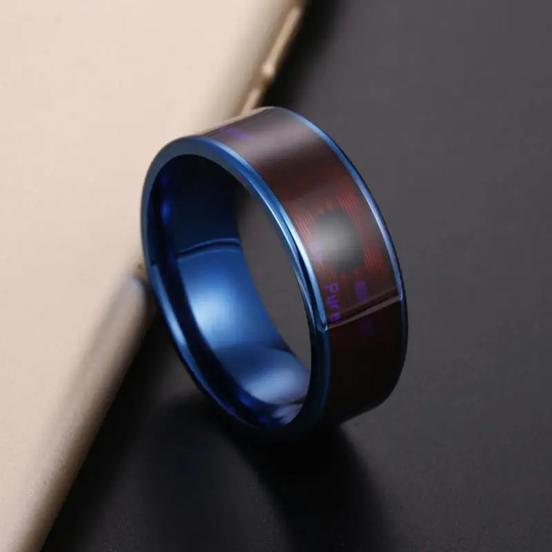 Fashion Men's Ring Wear NFC Smart Ring Finger Digital Ring for Android phones with functional couple stainless steel ring