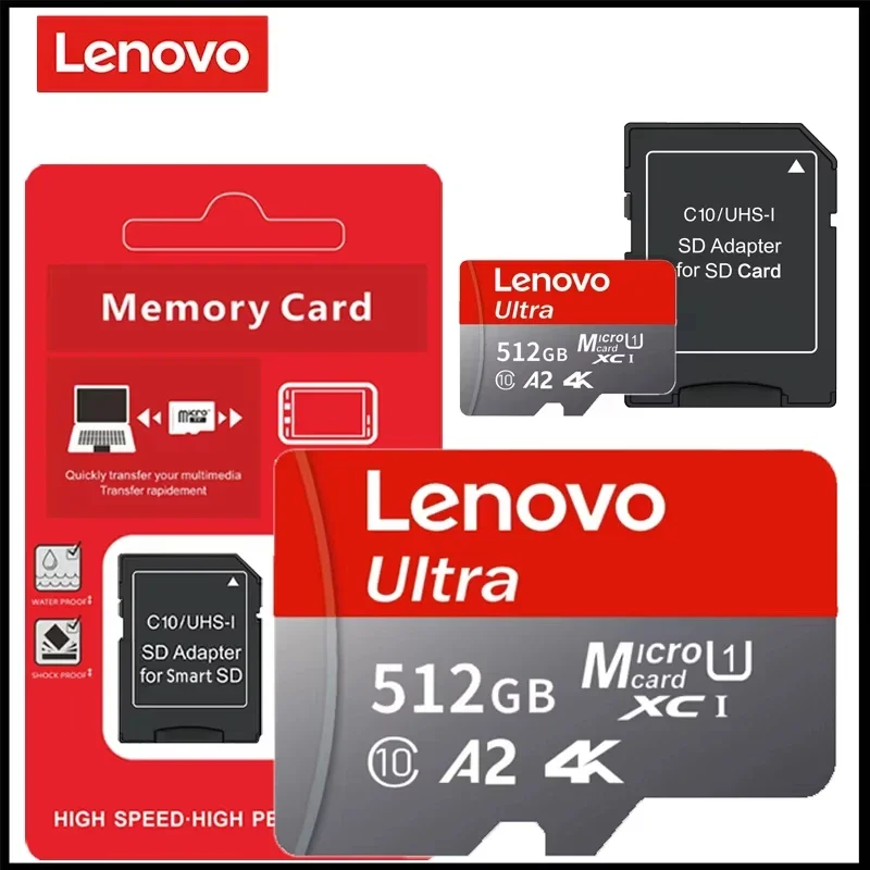레노버 고속 1TB 메모리 카드 휴대폰 드론 카메라 자동차용 메모리 카드 512GB 마이크로 SD 카드 256GB 클래스 10 플래시 TF 카드 ?