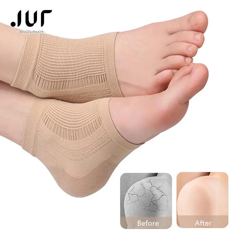 

1Pair Silicone Moisturizing Gel Heel Socks Anti Cracking Liner Heel Socks Soft Elastic Foot Socks Skin Care Heel Foot Protection