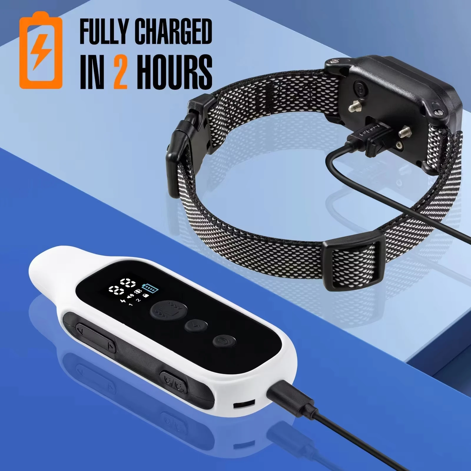 Rechargeable Waterproof Remote Control Pet Collar 4