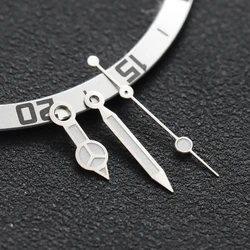 Silver Grey Green Luminous Watch Hands for Ghost Watches - Premium Watch Accessories (Silver)