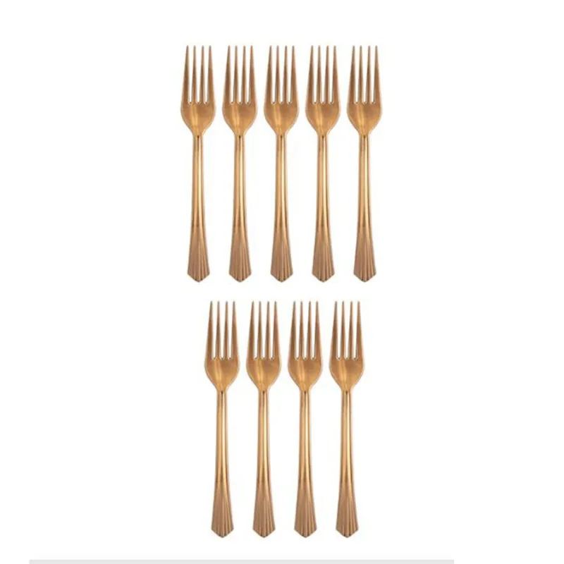 10pcs Gold Fork