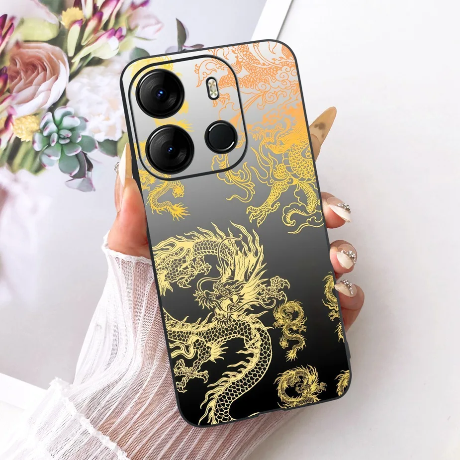 Cool Dragon Painted Soft Silicone Phone Case - Enhanced Protection Back Cover Bags