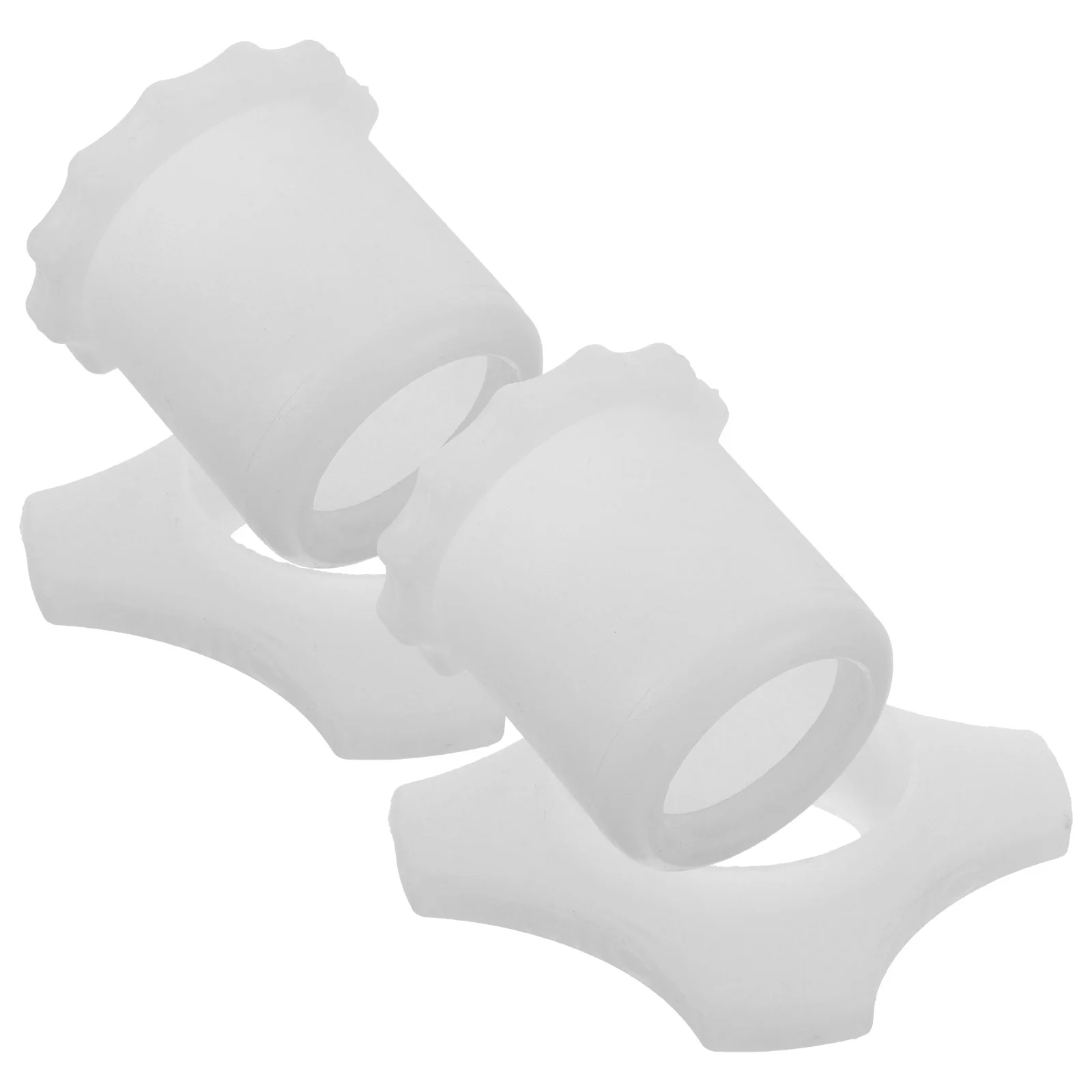 

2 Sets Microphone Rings Mic Bottom End Rod Sleeves Glow in the Dark Ring Cordless Microphone Protection Rings