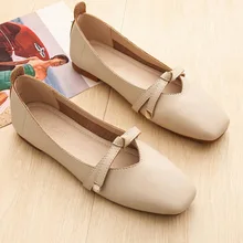 

TOPHQWS Casual Women Ballet Flats Shoes 2022 Spring Elegant Shallow Loafers Retro Square Toe Designer Mary Jane Shoes Women