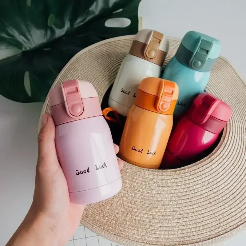 Mini Thermos Cup 200ml/350ml Pocket Cup Stainless Steel Thermal Coffee Mug Vacuum Flask Insulated Hot Water Bottle Kids Gift