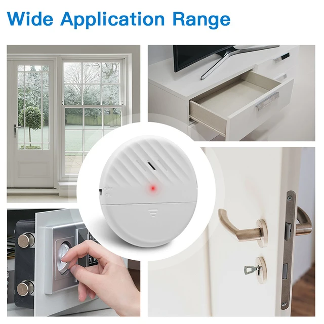 Elecpow Wireless Door Window Vibration Sensor Alarm 125dB Glass Break Anti-Theft Sensor Home Security Protection Alarm 3