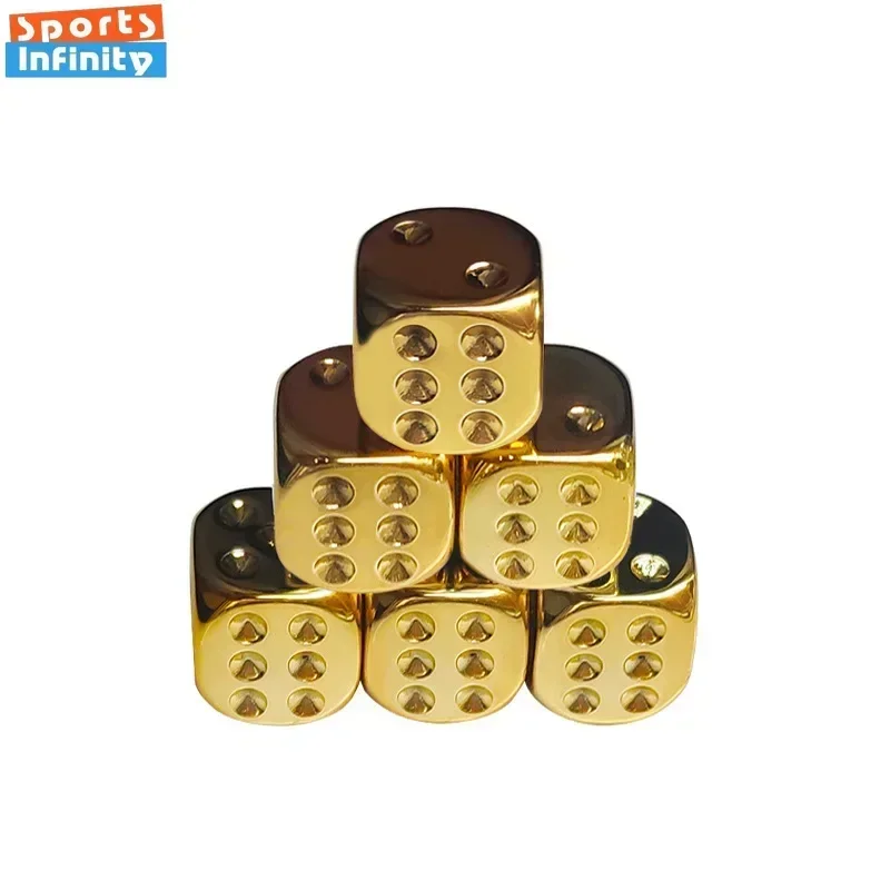 Electroplated Gold and Silver Dice Rounded Corners Acrylic Number Dice Dnd Set 6pcs/set dice set acrylic dice