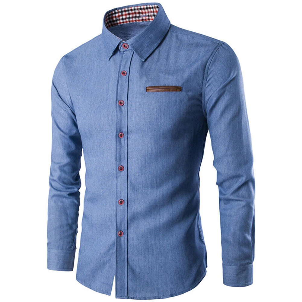 

Comfy Fashion Men's Shirt Tops Elegant Formal Four Seasons Lightweight Long Sleeve Regular Slim Fit Solid Color