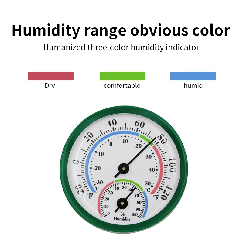 Garage Office Indoor Wall-mounted Greenhouse Hygrometer Breeding Thermometer