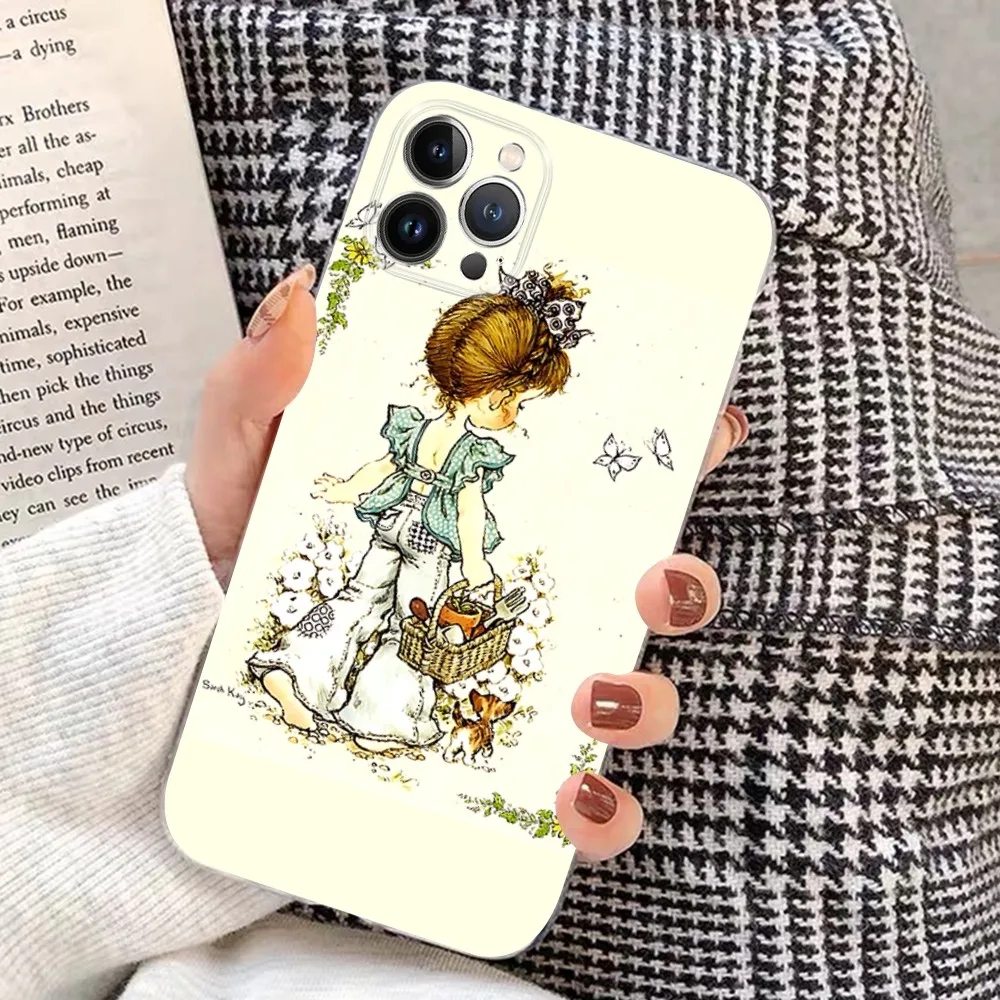 Sarah Kay Girl Cute Phone Case with Clear Back Cover