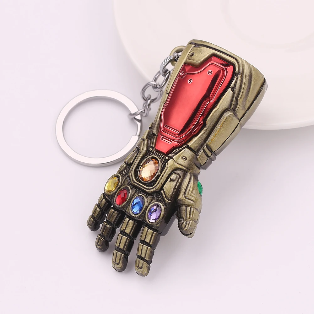 Infinity Glove Portachiavi Anime Iron Man Thanos Portachiavi Accessori Portachiavi Per Chiavi Auto Ciondolo Giocattolo Regalo Per Gli Amici