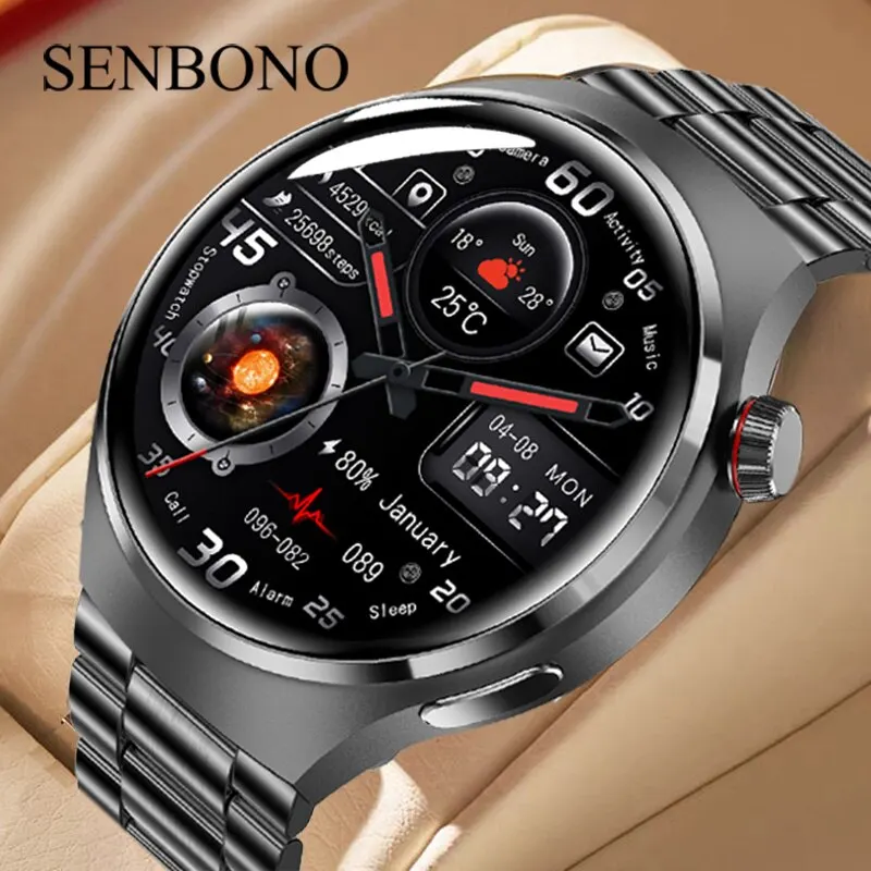 SENBONO 2023 Smart Watch Men IP68 Waterproof APP GPS Tracker Heart Rate Tacker Bluetooth Call Sport Smartwatch Men For GT4 Pro