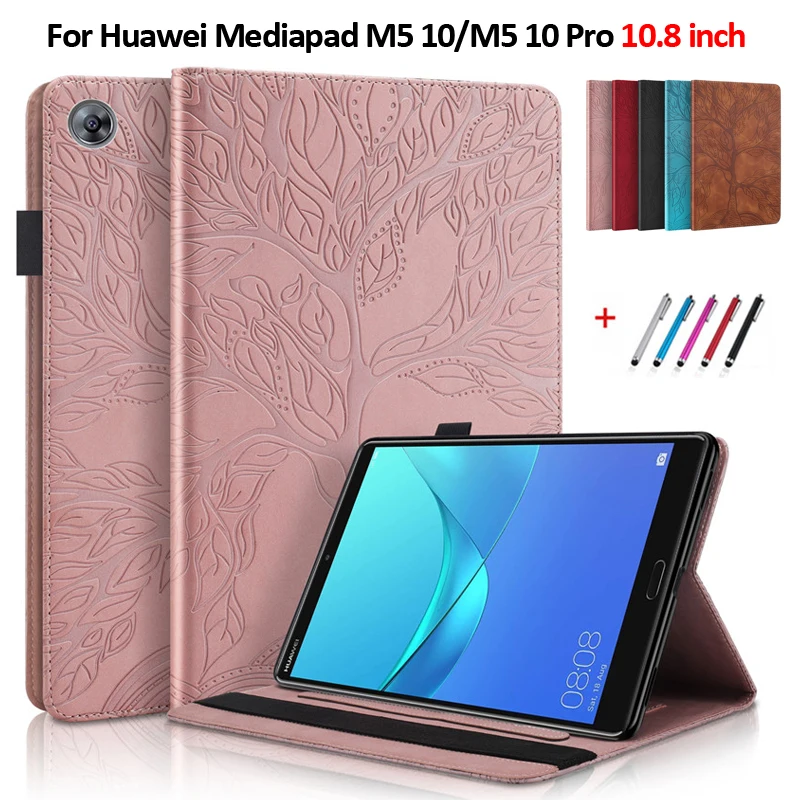 Tablet Case para Huawei Mediapad m5 10 Pro Case com Carteira e Árvore Design Modelo Cmr-al09 W09 W19