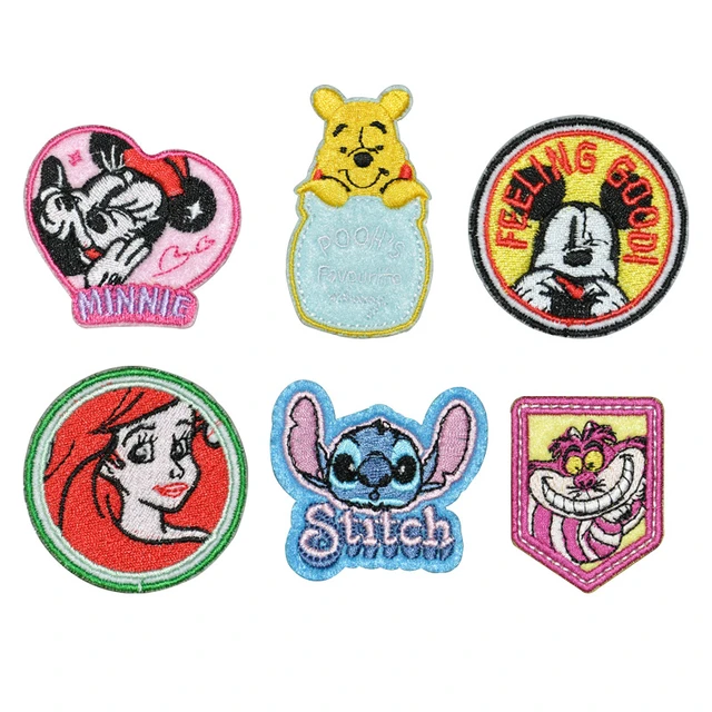 Cartoon Mickey Mouse Patches Minnie DIY Apparel Sewing Disney Iron On  Patches Diy Decoration Clothes Embroidered Applique - AliExpress