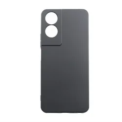 Elegant Soft TPU Frosted Black Silicone Phone Case - Protective Back Cover Shell for TCL 505 (Black)