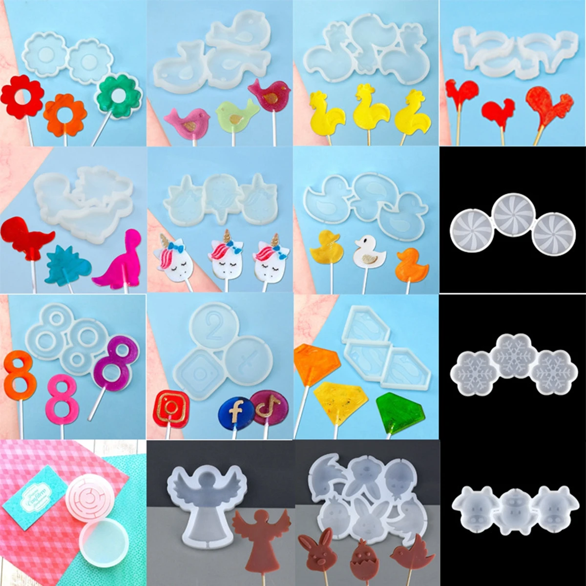 Hard Candy Molds - CANDY MOLD FLOWER+NUT (25)