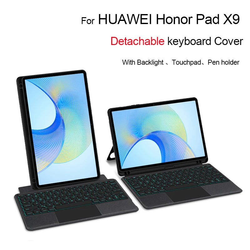 

Removable Keyboard Case For HUAWEI Honor Pad X9 11.5 Inch 2023 ELN-W09 ELN-L09 Tablet Portuguese French Spanish German Keyboard