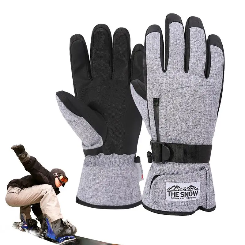 

Winter Men Women Ski Gloves Windproof Warm Waterproof Touch-Screen Fleece Non-slip Snowboard Snowmobile Cycling Skiing Gloves