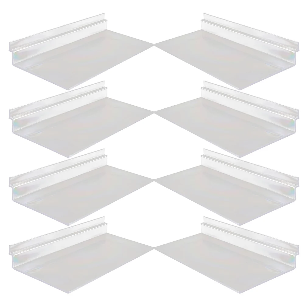

8 Pcs Transparent Shoe Shelves for Shoes Shelf Display Slatwall Racks and Fixtures Clear Slot Plate Sneakers