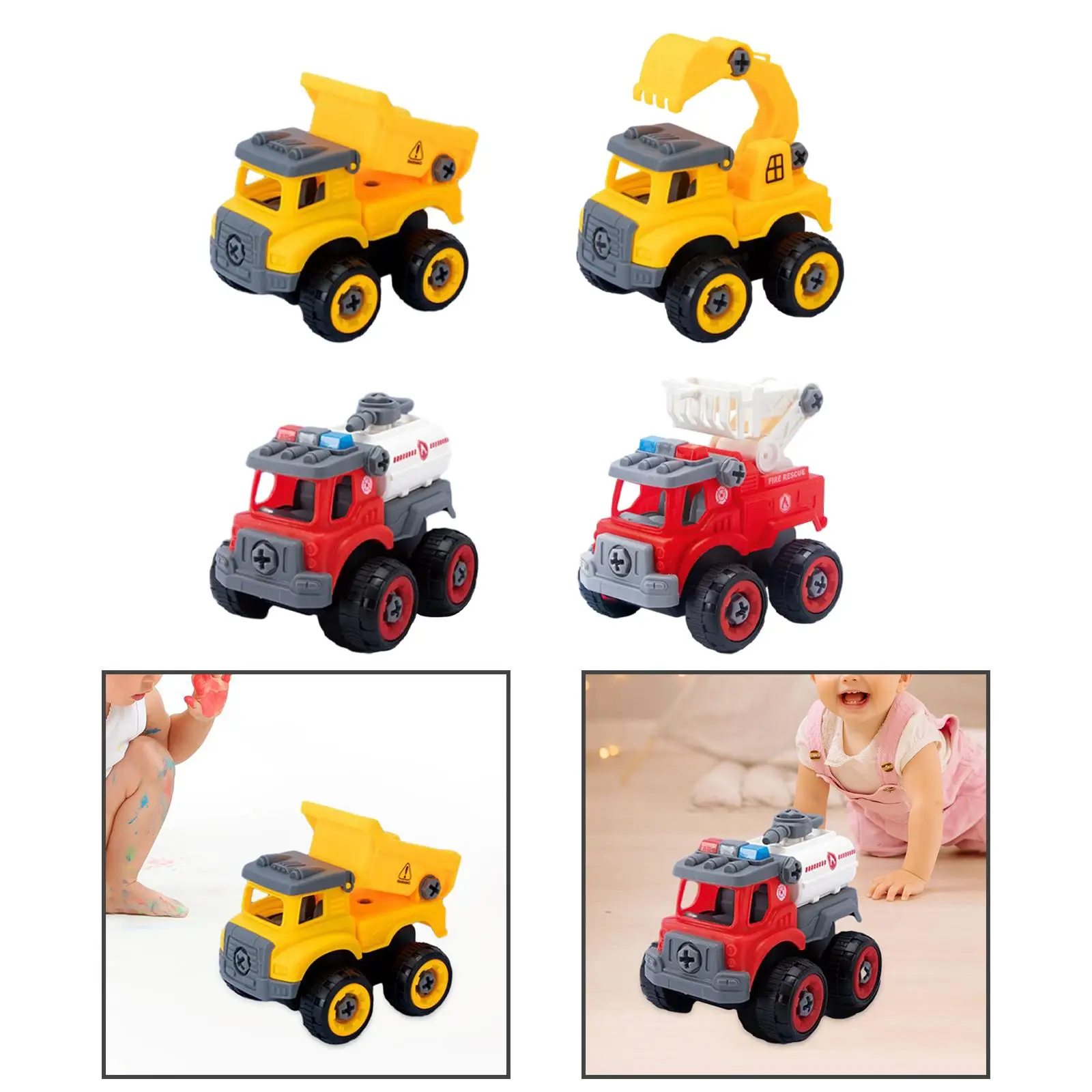 Construction Truck Screwdriver Toys Fine Motor Skill Take Apart Truck Building Toy for Party Favors Boys Girls Kids Children