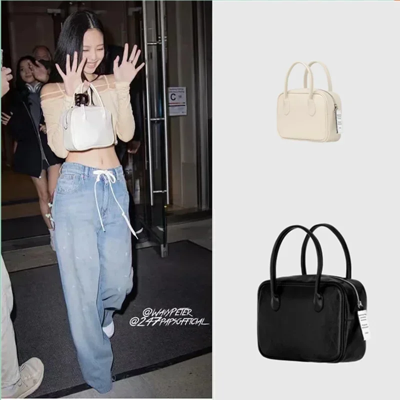 Hoge Editie Nieeh Collectie Korea Designer Merk Mini Vierkant Kussen Handtas Schoudertas Voor Vrouwen Meisje Jennie Stijl