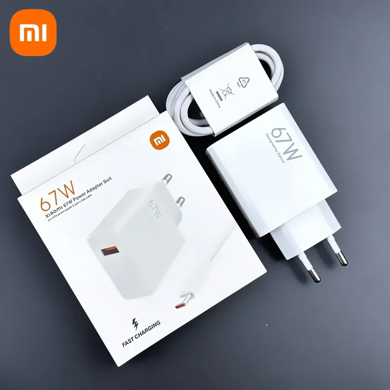 Original Xiaomi 67W Turbo Fast Charger EU Plug 6A Type C Cable For Mi 11 Pro Mix Fold Poco X3 GT X4 Pro 5G Redmi Note 11 Pro