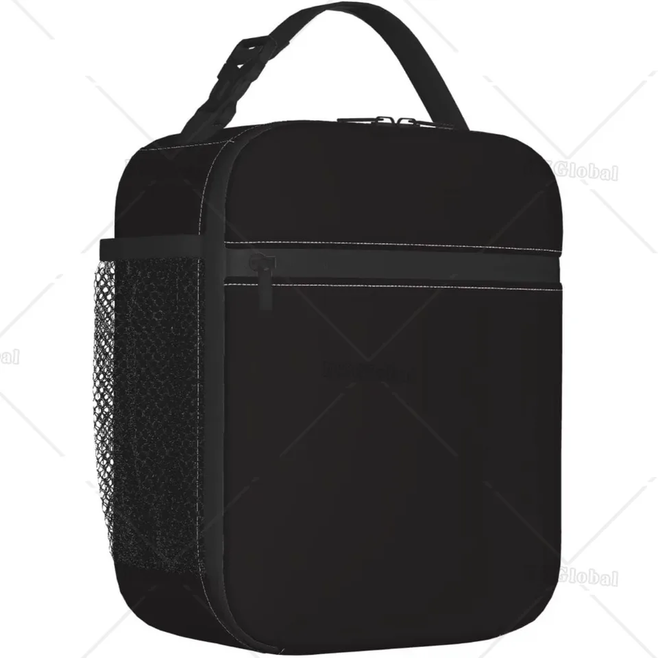 XhjzgcTech Borsa per il pranzo per donne e uomini, borse per il pranzo, borsa per il pranzo isolata con elevata capacità per viaggi di lavoro, picnic, ufficio all'aperto-nero (nero