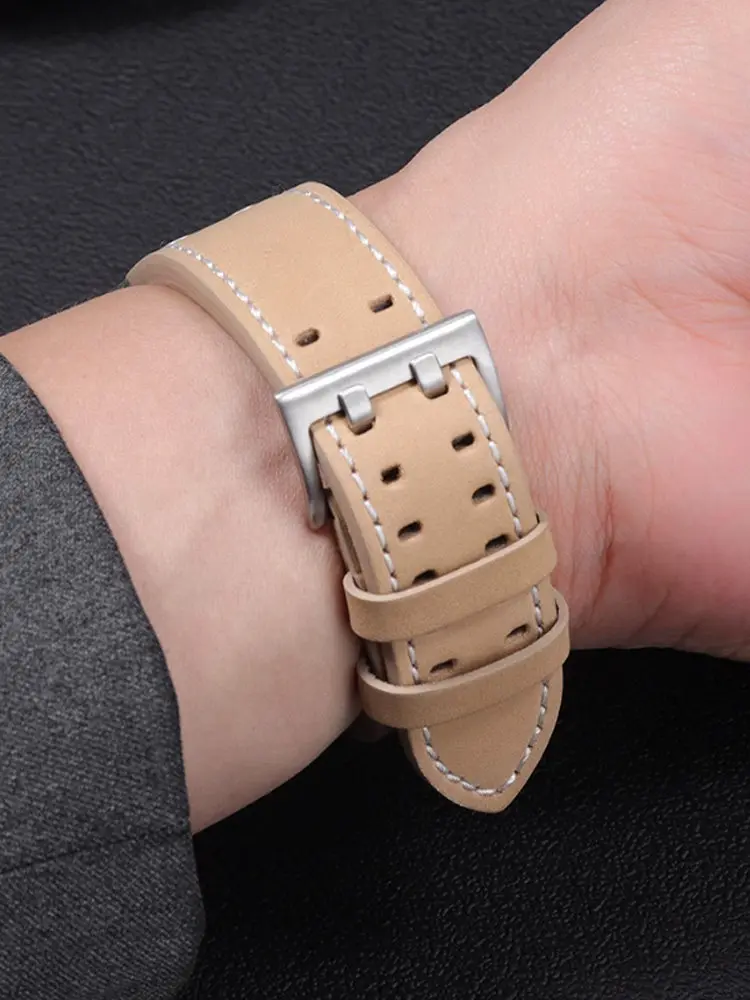 Premium Leather Watch Strap for Men's Timepieces - Fits Hamilton Khaki Aviation Series