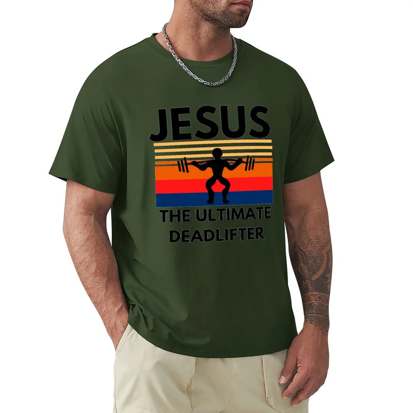 

jesus the ultimate dealifter T-Shirt summer top boys animal print sports fans big and tall t shirts for men