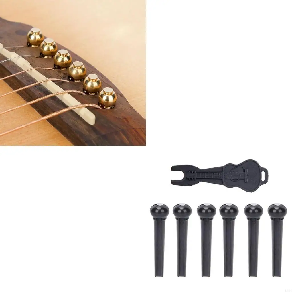 String Puller Guitar Bridge Pin with Bridge Pin Puller Stringed Instrument String ...