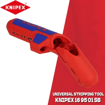 KNIPEX 범용 오른손잡이 스트리핑 도구, 인체 공학적 스트리핑 와이어 커터, 왼손잡이 도구, 16 95 02 SB, 16 95 01 SB