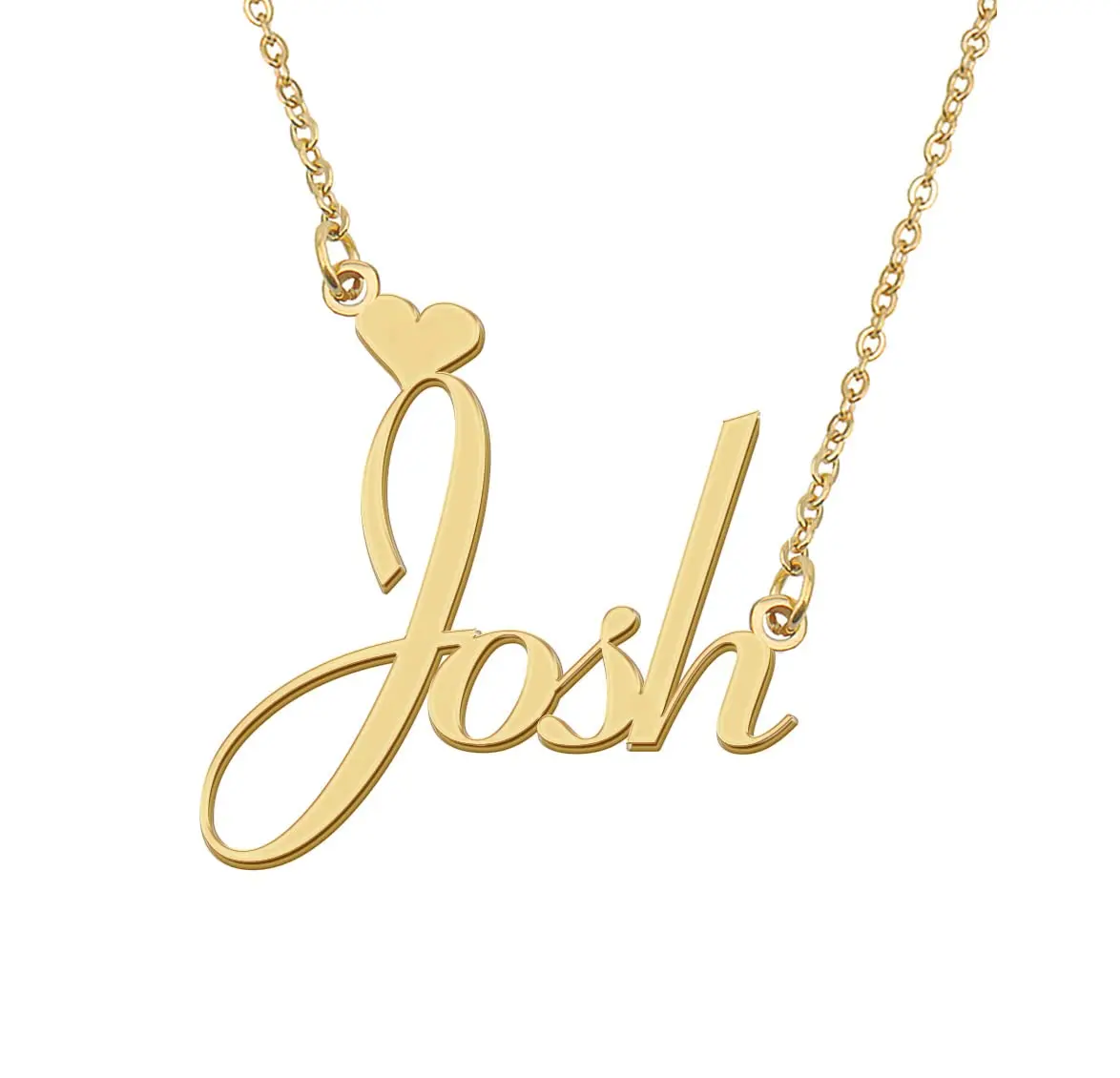 

Josh Name Necklace Stainless Steel Nameplate Pendant for Women Girls Friends Birthday Wedding Christmas Mother Gift
