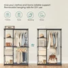 SONGMICS Portable Closet, Freestanding Closet Organizer, Clothes Rack with Shelves, Hanging Rods, Storage Organizer 3