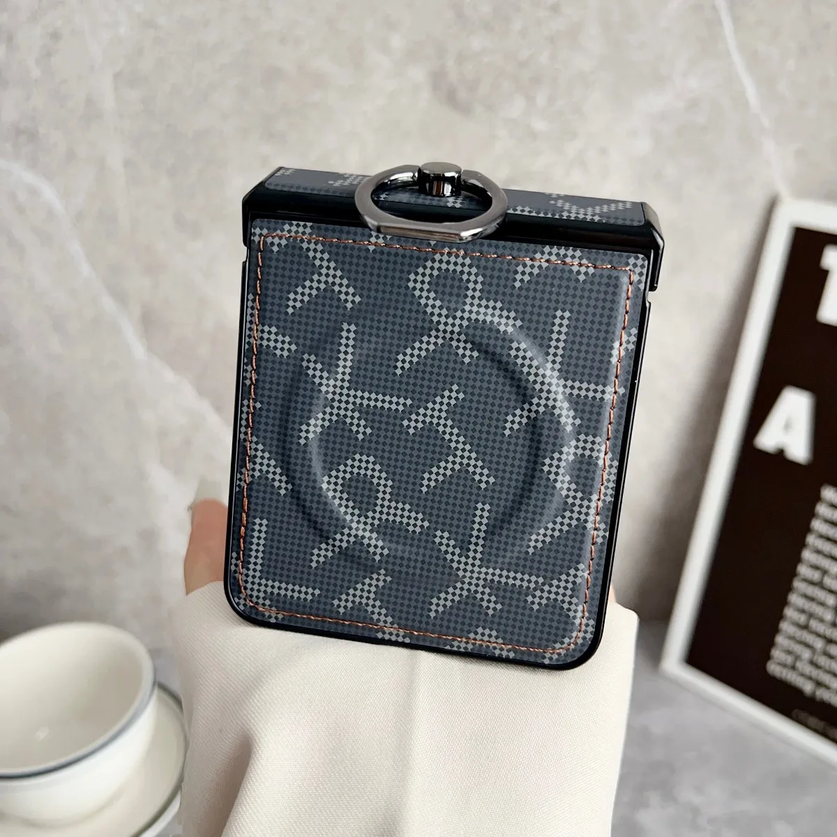 Magnetic Ring Holder Phone Case with Shockproof Hinge Protection and MagSafe Compatibility