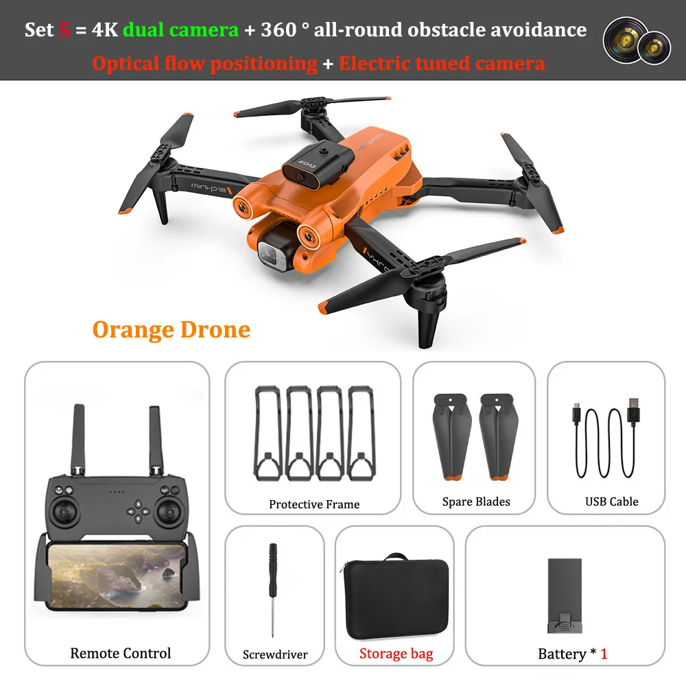 P12 Mini Drone Professional Photography 4k Camera With 360° All-round Obstacle  Avoidance Optical Flow Localization Rc Quadcopter - Rc Helicopters -  AliExpress