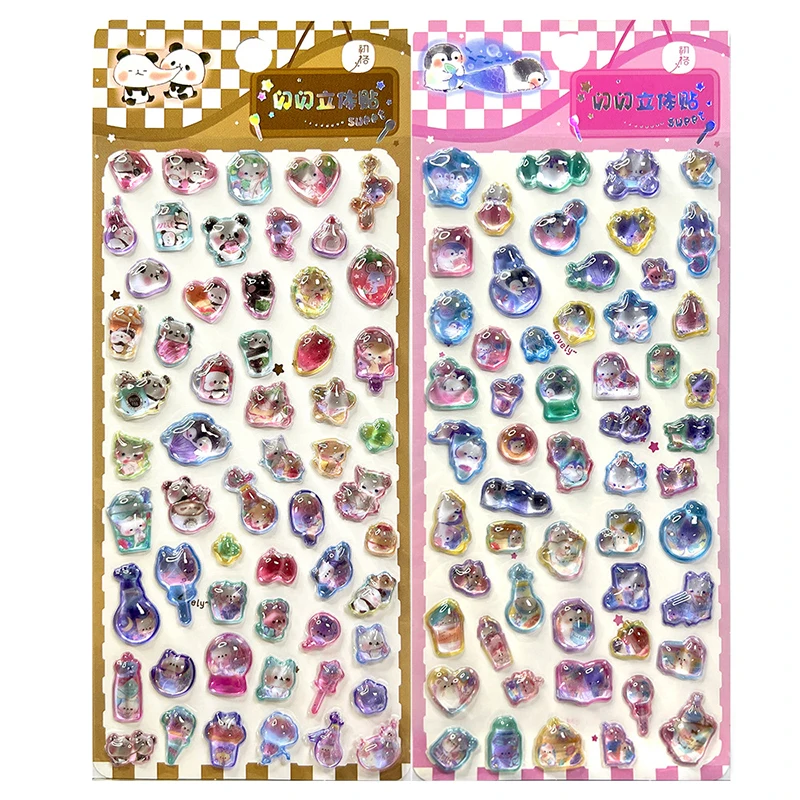 3D Cute Relief Stickers – Pack Of 2, Fun Raised Decals For Scrapbooks, Laptops, Journals & DIY Crafts - View #4