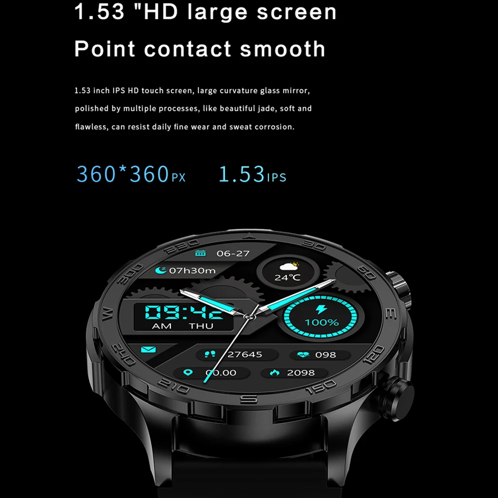 2026 New GPS Sports Smart Watch for Men IP68 Waterproof Heart Rate Oxygen Monitoring NFC Bluetooth Call Smartwatch Android iOS