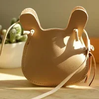 Cartoon Animal PU Leather Shoulder Bag Cute Bear Cross Body Messenger Bag For Children Soft Bunny Kids Toddler Girl Boy Purse 4