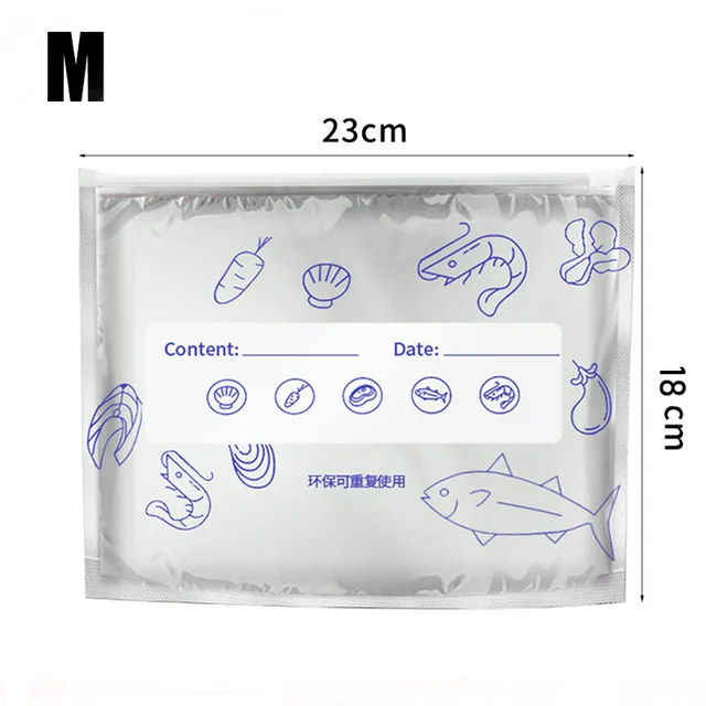 Sacs de conservation des aliments frais en feuille d'argent, 30 pièces, réutilisables, évite le gel léger, sac à fermeture éclair, stockage de Steak de fruits, sacs de fraîcheur 6